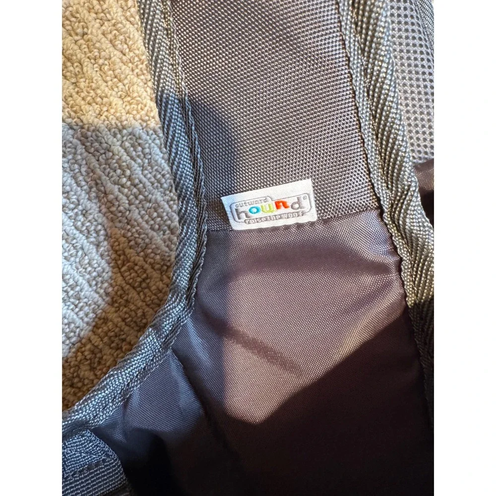 Outward Hound‎ Dog Carrier Backpack Gray Mesh Pet Travel Bag Adjustable Medium